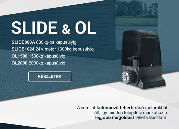 Motorline Slide és Ol ipari kapunyitó motorok Motorline Slide és Ol ipari kapunyitó motorok